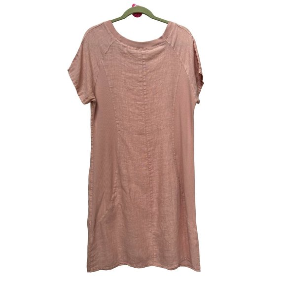 Made In Italy - Linen Tunic Sheath Dress Lightweight Size 10 - Picture 6 of 9